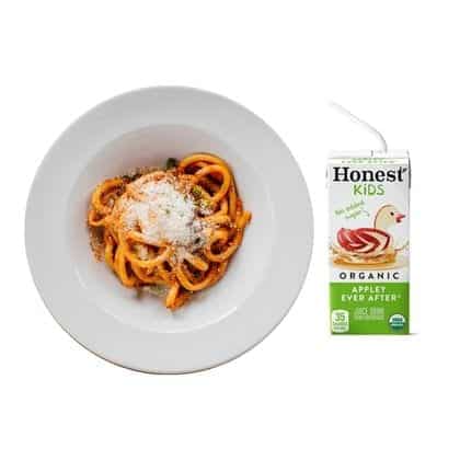 Kid Red Sauce Pasta + Juice